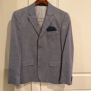 H&M Light Blue Blazer with Pocket Square